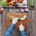 thumbnail image 4 of Wood Cutting Board Acacia Wood Charcuterie Board with Handle /Rectangular Portable Wood Dinner Plate Serving Tray Kitchen Chopping Board for Meat Bread Vegetables Fruits Food, 4 of 9