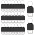 thumbnail image 1 of Paquete de 24 Llaveros Abridores de de PU de Acero Inoxidable, Abridores de Cerveza en para Regalos de Fiestas de Bodas, Color Negro, 1 of 5