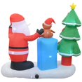 thumbnail image 3 of Jeco CHD-OD074 6.5 ft. Inflatable Santa with Mailbox for Christmas Decoration, 3 of 8