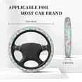 thumbnail image 3 of Logiee Vintage Floral Print Breathable Elastic Steering Wheel Cover, Non-Slip Stretch Steering Wheel Protector,Universal 15 Inch Fit Auto, Suvs, Truck, 3 of 6
