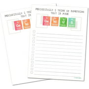 Periodically Genius - Periodic Table Science to Do List and Blank Notepad (2-Pack) by Nerdy Words