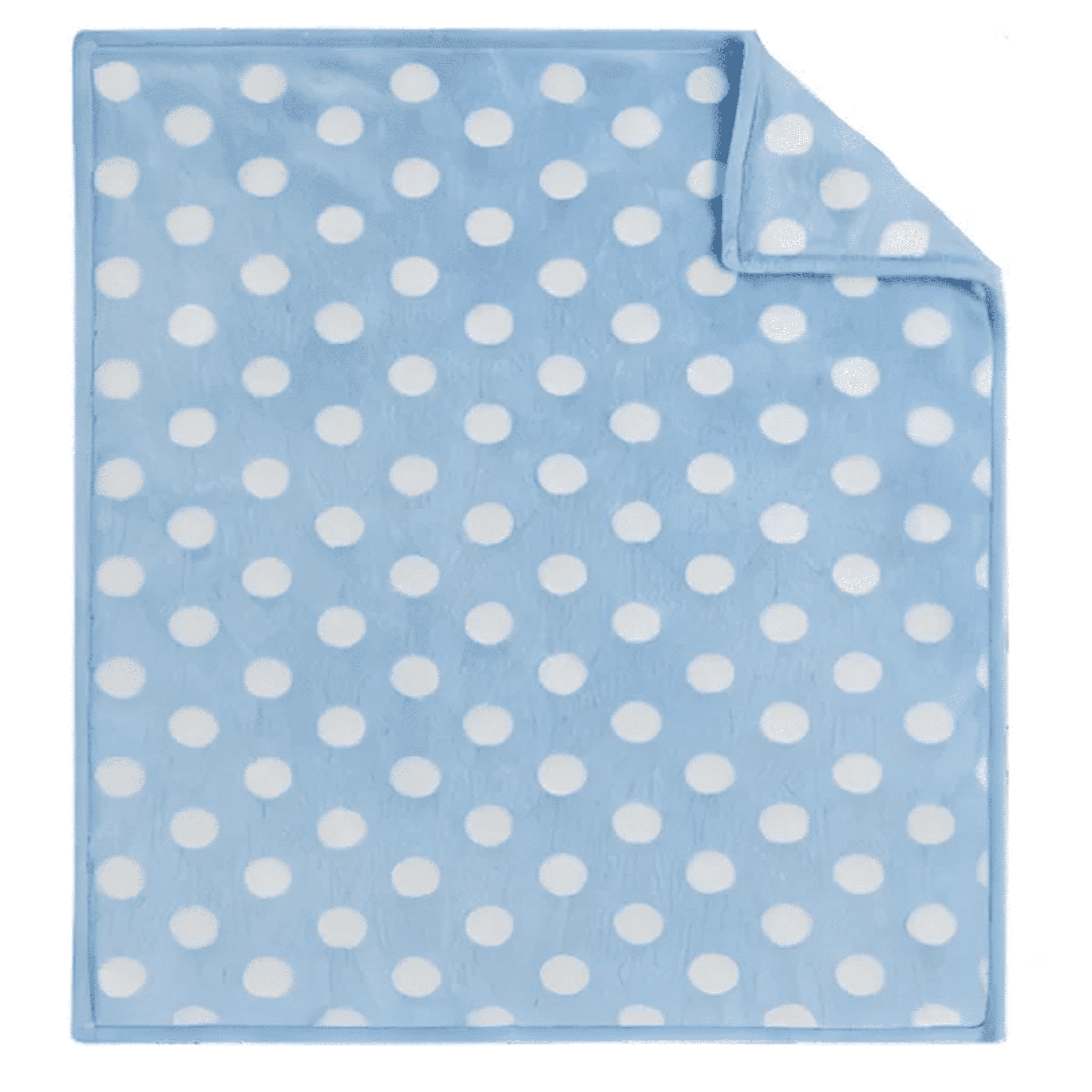 Little Starter Male Blue Polka Dot Polyester Blanket for Baby's