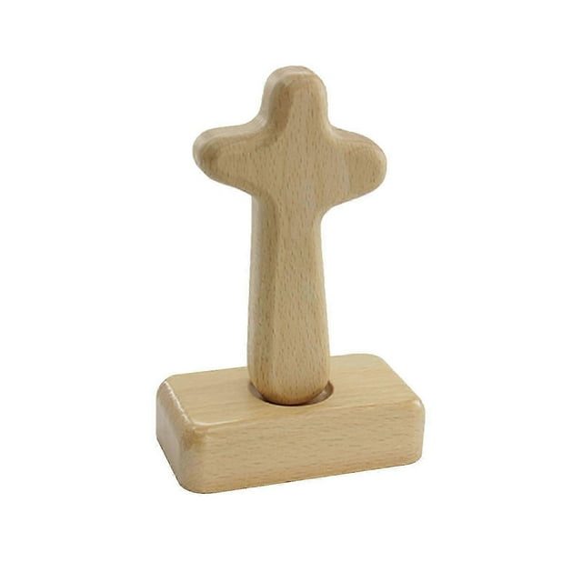 Wood Cross Crucifix Christian Catholic Religious Prayer Gift Church Decoration Tabletop Cross Sculpture Ornaments
