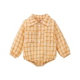 thumbnail image 1 of Gibobby Ropa Para Bebe Ropa para niños pequeños, camisa de manga larga a cuadros de algodón, mono, mono con botones para niños y niñas, Tops, ropa de otoño pa(A, 0-3 Meses), 1 of 5