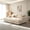 Champagne, variant on AUU 82" Oversized Double Chaise Lounge Sleeper Sofa Bed with USB Ports & Cup Holders – Plush Upholstered Daybed with 2 Pillows for Living Room, Guest Room, or Apartment