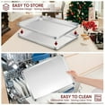 thumbnail image 3 of VeSteel Baking Cookie Sheet Set of 2, 17.7 x 13 x 1 inches Stainless Steel Rectangle Baking Pan Oven Tray, Dishwasher Safe, 3 of 7