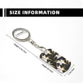 thumbnail image 4 of Goofa Lilies Flowers Printed Rectangular Metal Keychain Bag Charm Floral Charm for Purse Keys Metal Keyring Gift for Women Accessories, 4 of 7