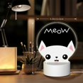 thumbnail image 6 of Daiia Cat Meow Pattern Acrylic Night Light, LED Touch Light, Bedroom Night Light, Soft Glowing Lamp Perfect Gift for Mother's Day, Birthday, or Christmas, 6 of 9