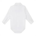 thumbnail image 2 of Yartina Infant Baby Boys Long Sleeve Formal Dress Shirt Gentleman Wedding Party Romper Bodysuit White 18-24 Months, 2 of 6