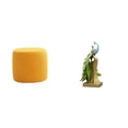 thumbnail image 1 of Taburete otomano con reposapiés, banco, silla, sofá cilíndrico, taburete de té para oficina, dormitorio, habitación infantil, apartamento, estatua de, 1 of 8
