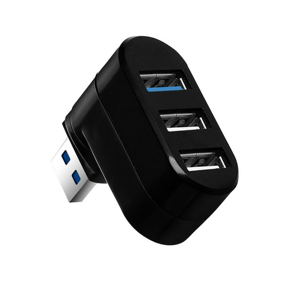 Holloyiver USB 3.0 Hub [90°/180° Degree Rotatable], 3-Port USB Splitter Extender with 2PCS 2.0 USB Ports & 1PCS 3.0 USB Port, USB Hub for Cellphone, Laptop, Car, Computer