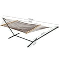 thumbnail image 7 of VALLEYRAY Cotton Rope Hammock with Steel Stand Portable and Spreader Bar, Heavy duty 12FT Hammock and Stand for 2 Person with Carry Bag, 450 Pounds Capacity., 7 of 7