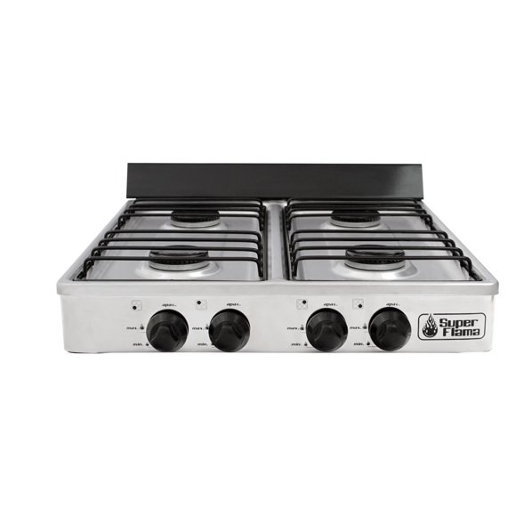 Parrilla 4Q-TA de 4 quemadores de Acero Super Flama Parrilla 4Q-TA