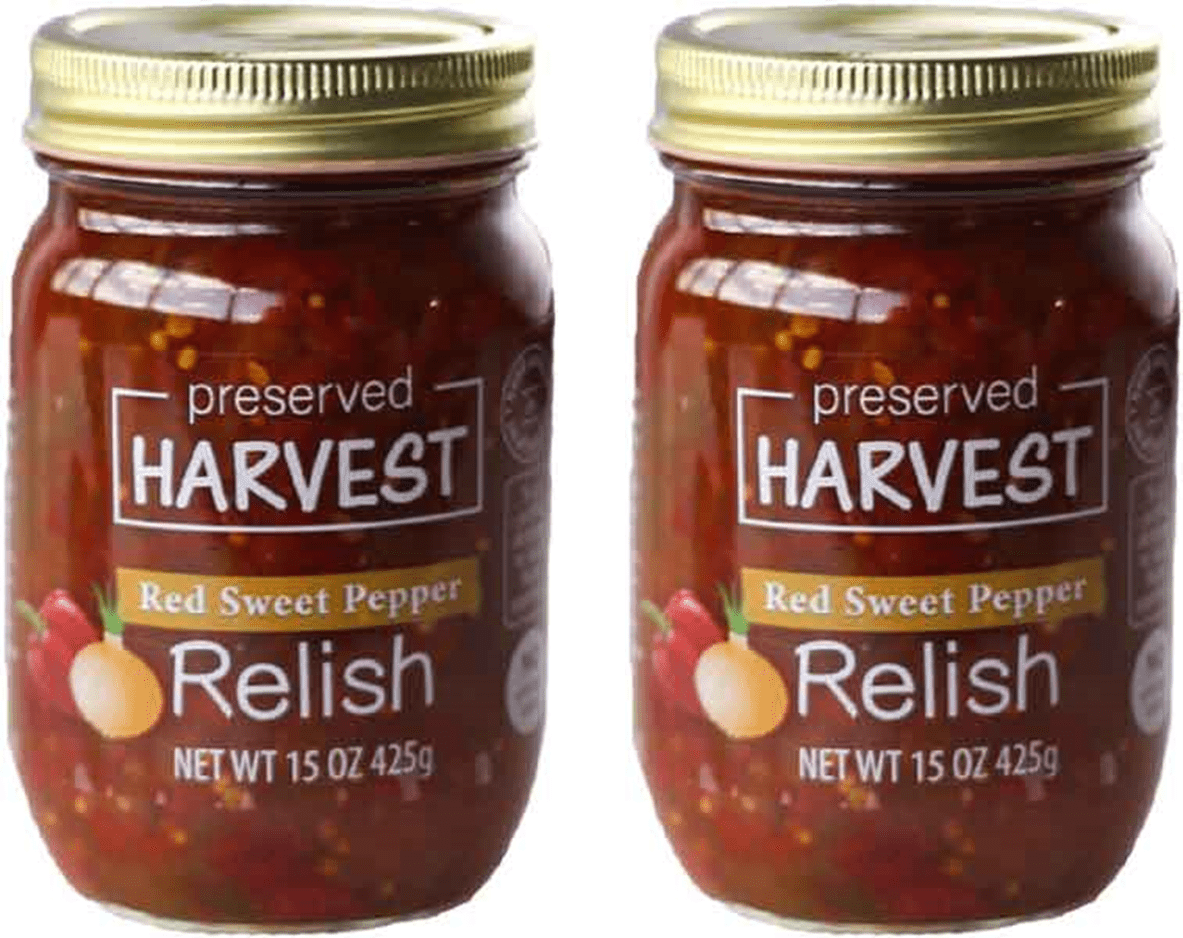 Preserved Harvest Red Sweet Pepper Relish, 15 oz. Jars, 2Pack