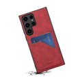 thumbnail image 2 of DENIOR For Samsung Galaxy S23 Ultra Case PU Leather Coated PC+TPU Dual Card Holders Phone Cover - Gr, 2 of 5