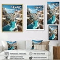 thumbnail image 4 of Designart "Beautiful Cityscape Greece Santorini wall decor I" Landscape & Nature Floater Framed Wall Art Living Room, 4 of 7