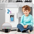thumbnail image 5 of COSVALVE Wooden Corner Play Kitchen Set Pretend Cooking Playset Toddler Role Play Toy Gift with Microwave Oven,Phone,Sink,Utensils(Gray & White), 5 of 11