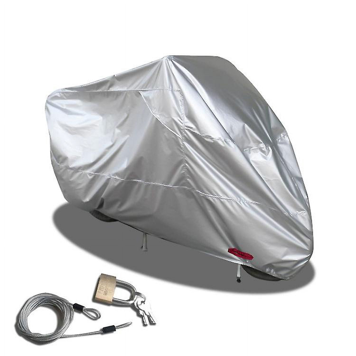 Funda Impermeable Para Moto O Scooter - Tela Plateada 190T, Antiviento, Antipolvo, Incluye Bolsa