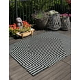 thumbnail image 2 of Unique Loom Outdoor Modern Collection Area Rug - Achromatic (6' 1" x 9' Rectangle Black and White), 2 of 10
