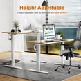 thumbnail image 5 of Electric Standing Desk, Adjustable Height Stand up Desk, 40x24 Inches Sit Stand Home Office Desk with Splice Board, Sit Stand Desk Stable Computer Rising Desk, Yellow, 5 of 6