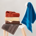 thumbnail image 5 of Unique Bargains Cotton Soft Hand Towels Geometry Pattern 4 Piece Brown, 5 of 5