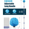 thumbnail image 4 of Cobweb Duster with Extension Pole, Outdoor Spider Web Brush with 6 ft Long Handle, Metal Cob Web Remover for High Ceilings Fans Indoor Cleaning, Medium-Stiff Bristles Dust Brush, Lightweight Cleaner, 4 of 4