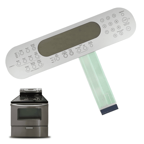 9756559ES Switch Membrane No Metal Plate Compatible with Whirlpool Range to Replace WP9756559ES AP6013948 PS11747180