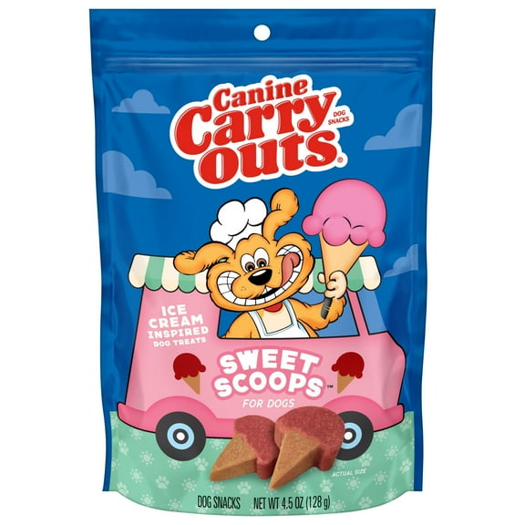 Canine Carry Outs Sweet Scoops Dog Treats, 4.5 oz Bag