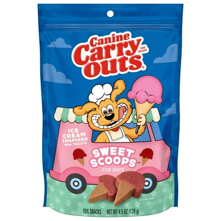 Canine Carry Outs Sweet Scoops Dog Treats, 4.5 oz Bag
