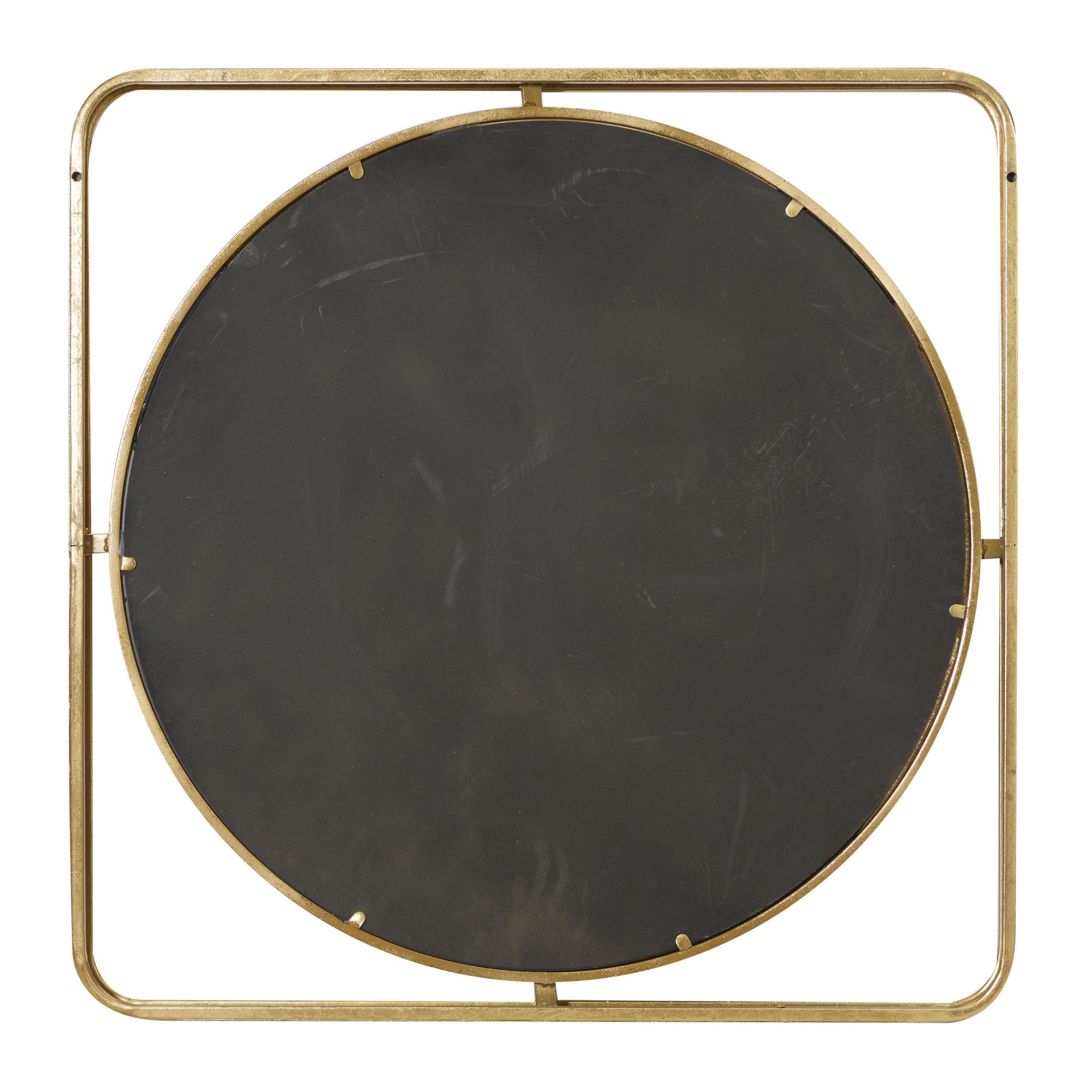 DecMode 34" x 34" Gold Wall Mirror