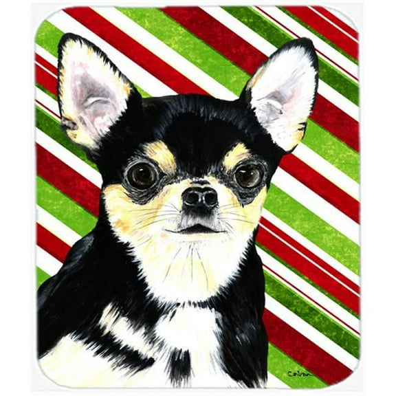 Chihuahua Candy Cane Holiday Christmas Mouse Pad, Hot Pad or Trivet