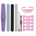 thumbnail image 2 of Lima de manicura, 8 piezas, lima de uñas profesional para lijar uñas, empujador de uñas, hecha para durar, 2 of 13