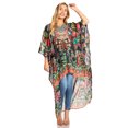 thumbnail image 3 of Sakkas Zeke Hi Low V-Neck Caftan Dress Printed Top Cover / Up - 606 - One Size Regular, 3 of 5