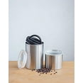 thumbnail image 4 of Airscape Stainless Steel Coffee Canister | Food Storage Container | Patented Airtight Lid | Push Out Excess Air Preserve Food Freshness (Small, Matte White), 4 of 5