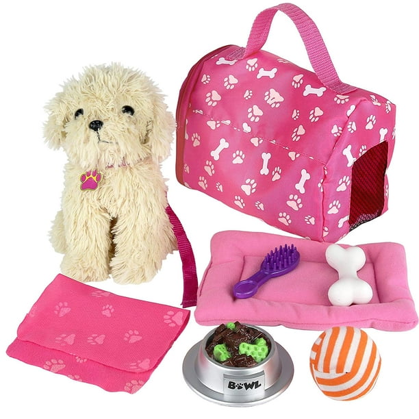 Click n' Play 9 piece Doll Puppy Set and Accessories. Perfect For 18