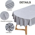 thumbnail image 6 of Faux Linen Oval Tablecloth Heavy Duty Wrinkle Resistant Fabric Table Cloths 60 x 84 Inch Grey Farmhouse Rustic Table Cover for Kitchen Dining Indoor Outdoor Tabletop Decoration, 6 of 6