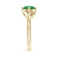 thumbnail image 3 of Angara Natural 1.2 Ct. Emerald Solitaire Ring in 14K Yellow Gold for Women (Ring Size: 11.5), 3 of 9