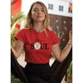 thumbnail image 2 of Lets Your Soul Shine Daisy T-Shirt Women -Image by Shutterstock, Female x-Large, 2 of 4