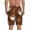 thumbnail image 2 of Balery Sloths Need More Coffee Men's Cotton Knit Pajama Shorts Waistband & Pockets,Short Pajama Pants-XX-Large, 2 of 8