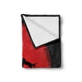 thumbnail image 2 of Kung Fu Soft Flannel Fleece Throw Blanket, Man Shows Powerful Karate Pose in Costume on Sun Look Round, Cozy Plush for Indoor and Outdoor Use, 50" x 60", Charcoal Grey Vermilion, by Ambesonne, 2 of 5