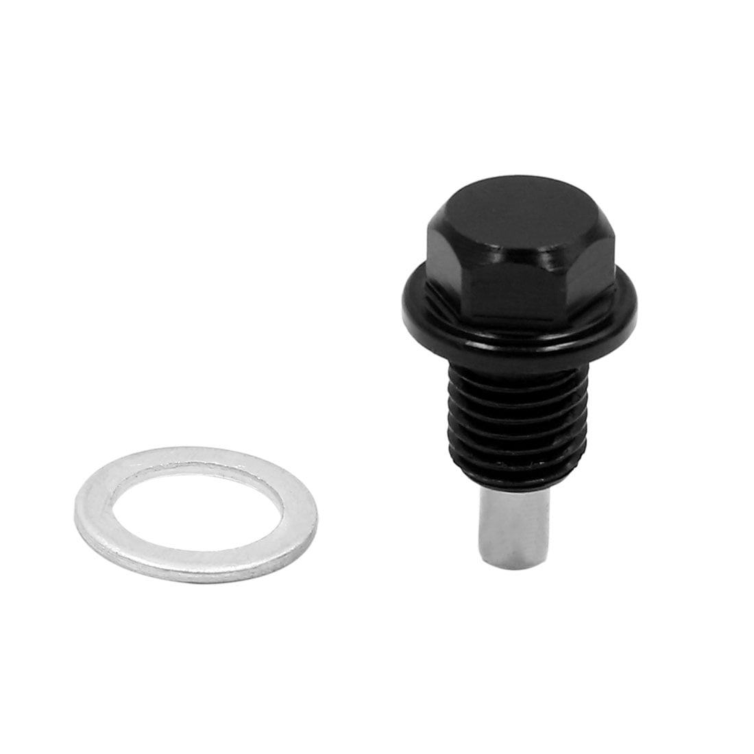 M12 x 1.5mm Thread Black Auto Car Oil Pan Drain Bolt Kit w