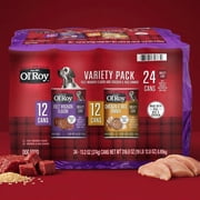 Ol' Roy Filet Mignon Flavor and Chicken and Rice Flavor Wet Dog Food Variety Pack, 13.2 oz Cans, 24 Pack