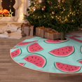 thumbnail image 6 of Daiia Watermelon Drawing Merry Christmas Tree Skirt , Xmas Large Lace-up Tree Skirt, Santa Snowflakes Rustic Home Decorations New Year Party Farmhouse Decor-36", 6 of 7