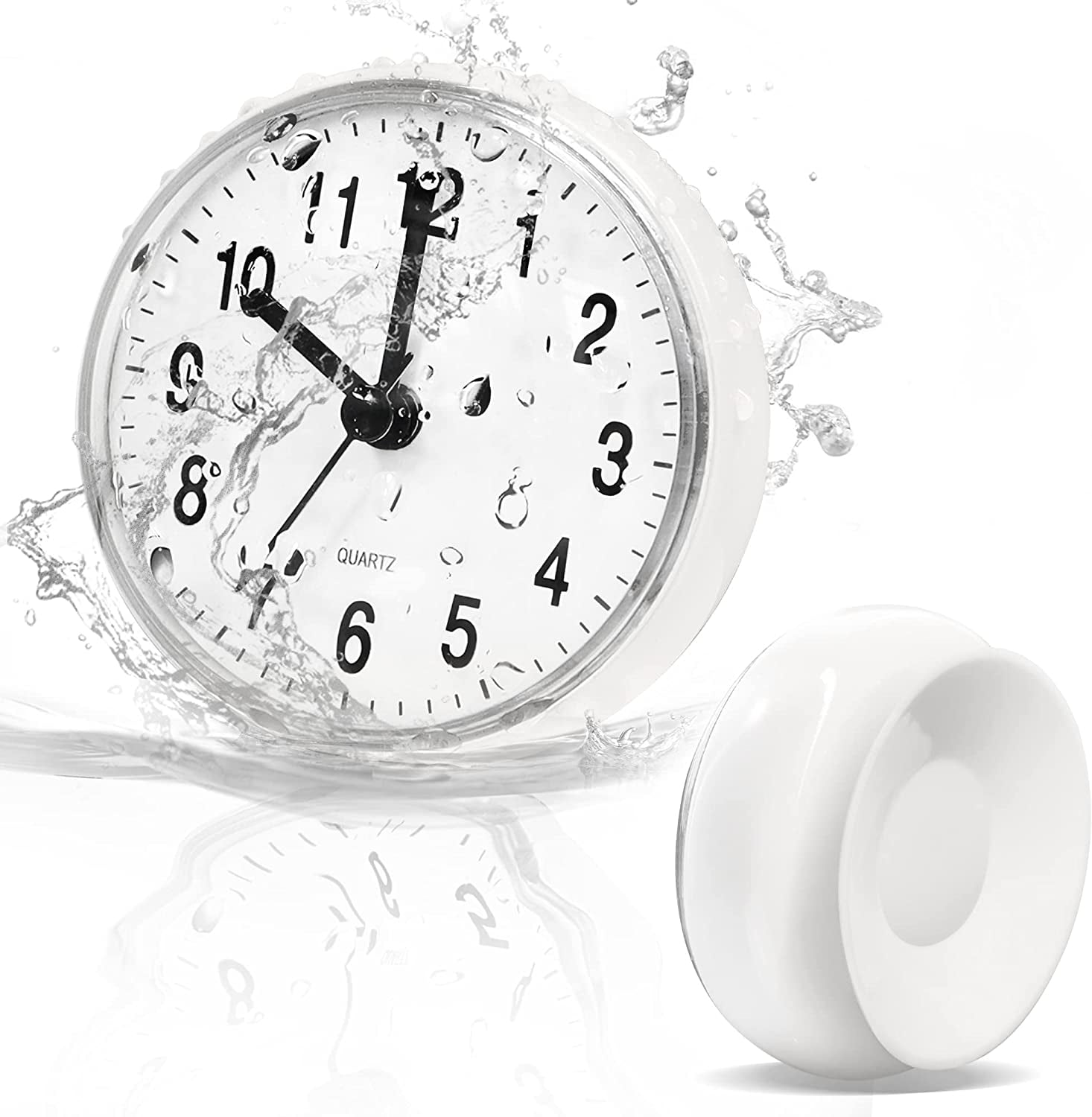 Betus Waterproof Bathroom Shower Clock with Large Suction Cup