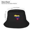thumbnail image 4 of ZICANCN Bucket Hat Unisex for Men Women, Nation Venezuela Map Fashion Fishing Hat Cute Fisherman Cap, Black, 4 of 5