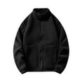 thumbnail image 3 of CHEEREAM Men's Heavyweight Sherpa Lined Fleece Hoodie Jacket Sherpa Lined Thick Warm Thermal Coat with Pockets Black S, 3 of 5