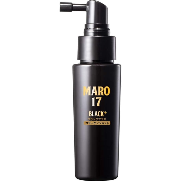 MARO17 Black+ Disparo de colágeno anti-gris - Previene el retraso y revierte el proceso de las canas - Estimula la producción de melanina - Células madre de manzana y células apicales de bambú para un