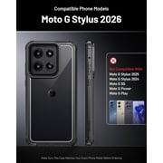 Poetic Guardian Case for Motorola Moto G Stylus 5G 2026 [Screen Protector Works with Fingerprint ID] [20 FT Mil-Grade Drop Tested], Full-Body Hybrid Shockproof Bumper Cover, Black/Clear