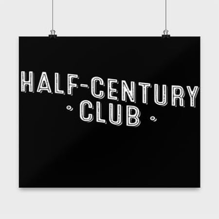 50th Birthday Poster – Black – Wall Decor for Half-Century Club Gift