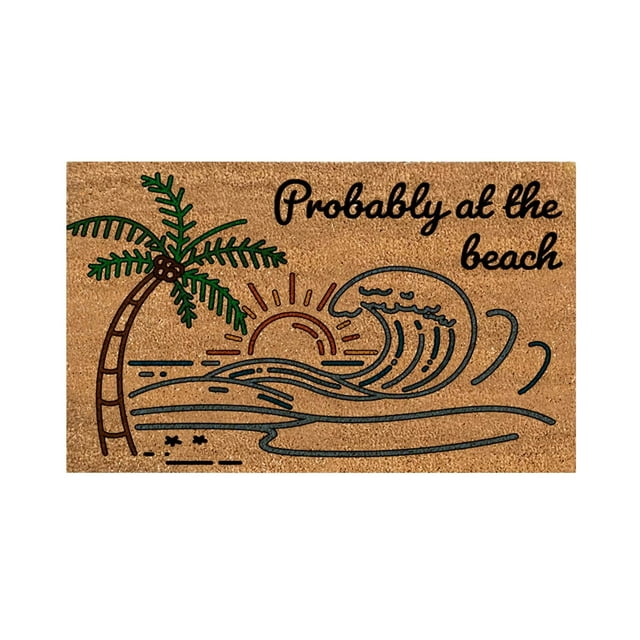 Coir Doormat Outdoor Spring Outdoor Doormats for Front Door Waterproof Front Door Rugs Indoor Low-Profile Non-Slip Front Welcome Mat All-Season Front Door Mat Outside Entrance, 16x24 Inch